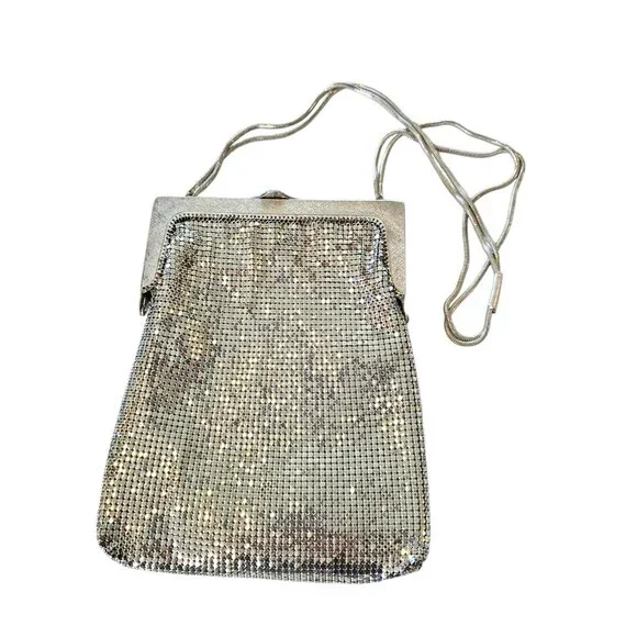 Vintage Oroton Germany Silver Purse Mesh‎ Evening Bag Metallic Mod MCM Cocktail - Picture 3 of 13